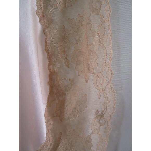 Vintage Henson Kickernick Blush Bed Jacket Tan Lace Sz. Small EUC USA Made - Picture 4 of 11